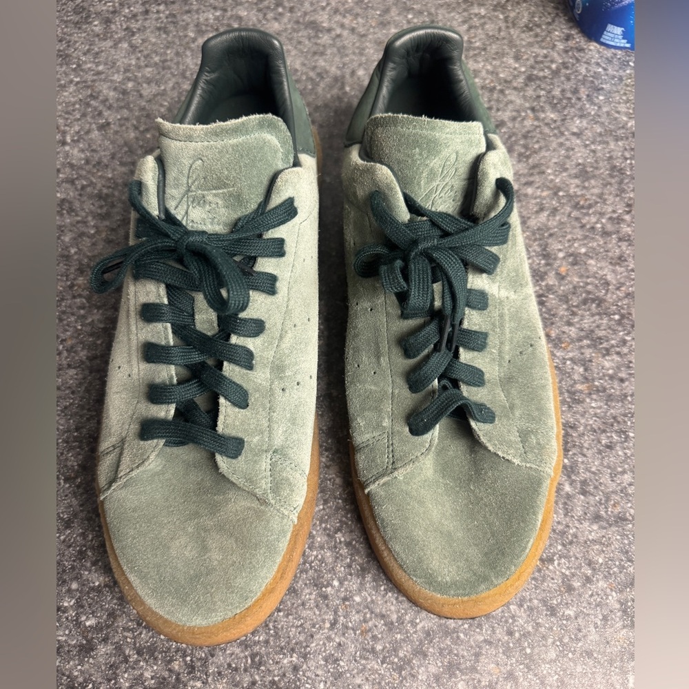 Adidas Stan Smith Crepe Sneakers Green Suede Men’s Size